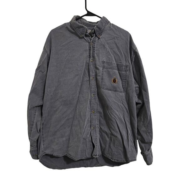 Bugle Boy Company VTG Men’s Button Up Shirt XL Gray Long Sleeve Casual Classic - Picture 1 of 7